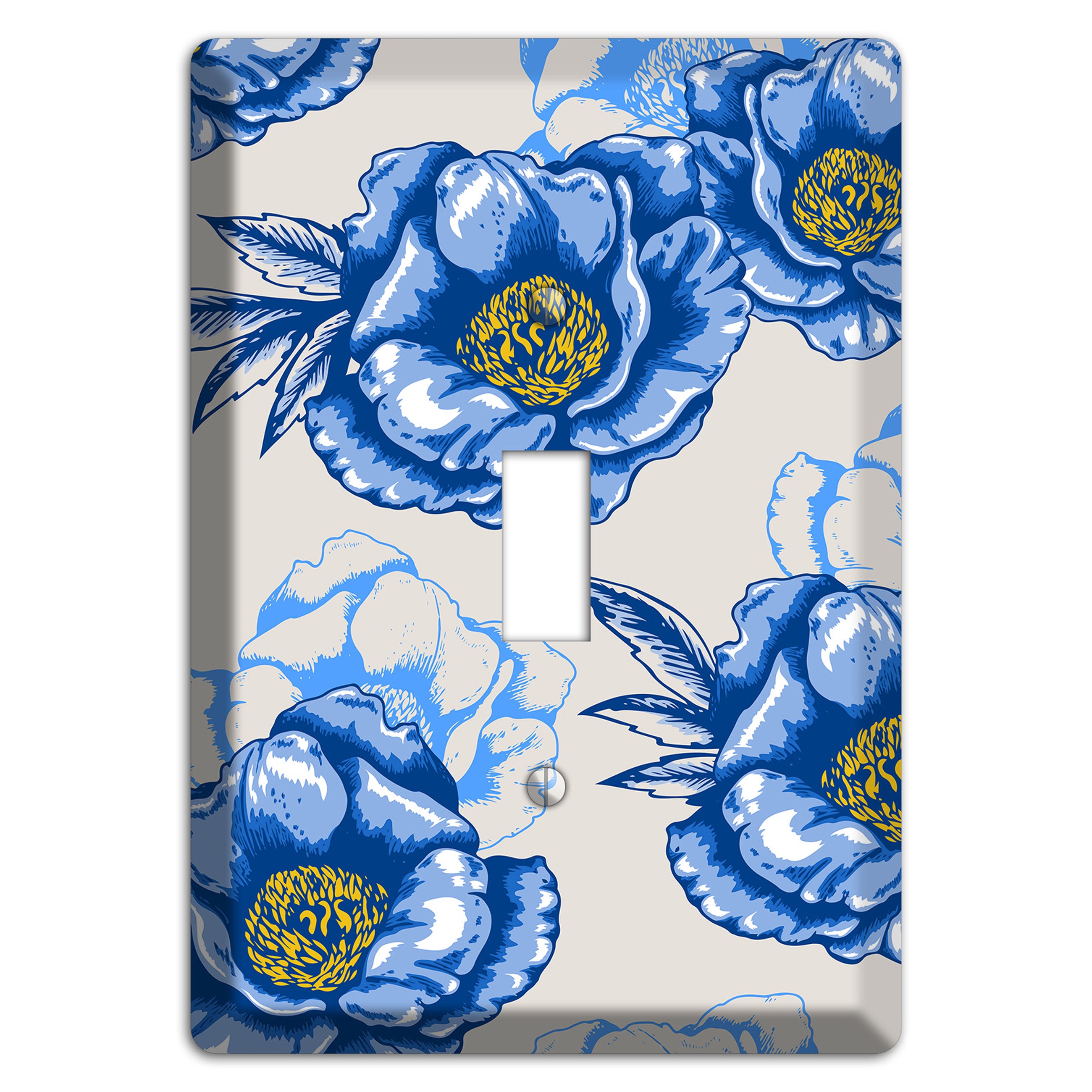 Blue Peony Cover Plates