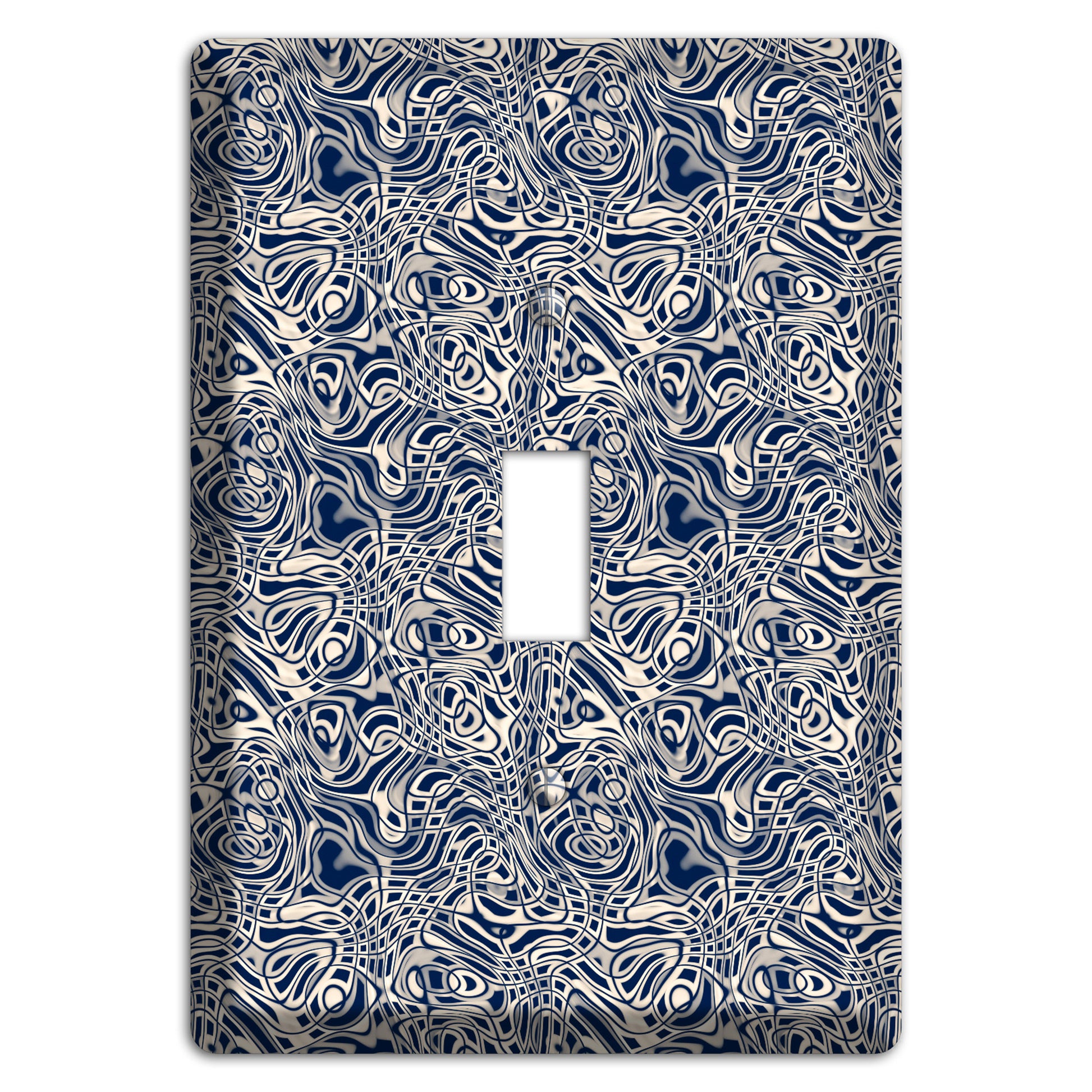 Blue Psychedelic Swirl Cover Plates