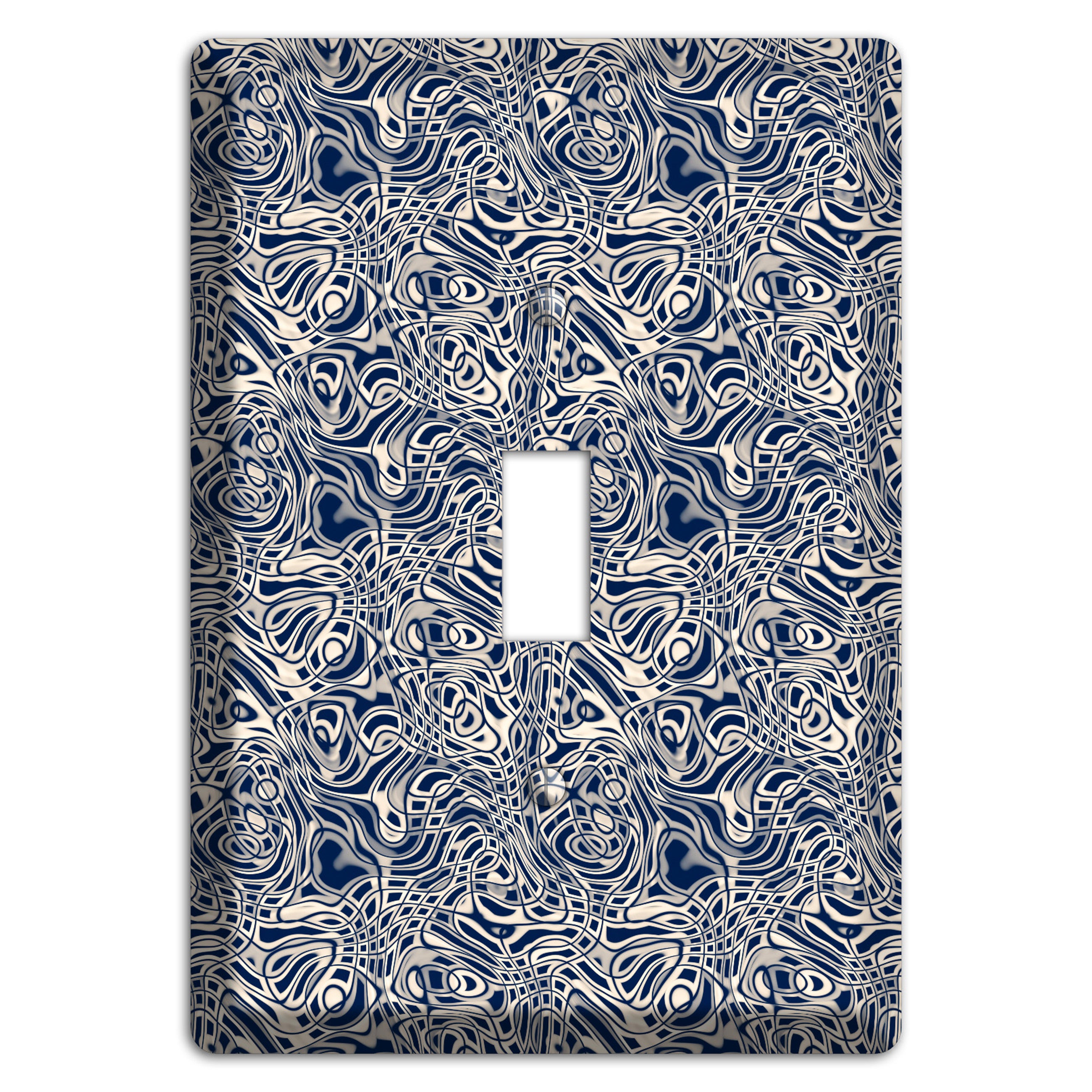 Blue Psychedelic Swirl Cover Plates