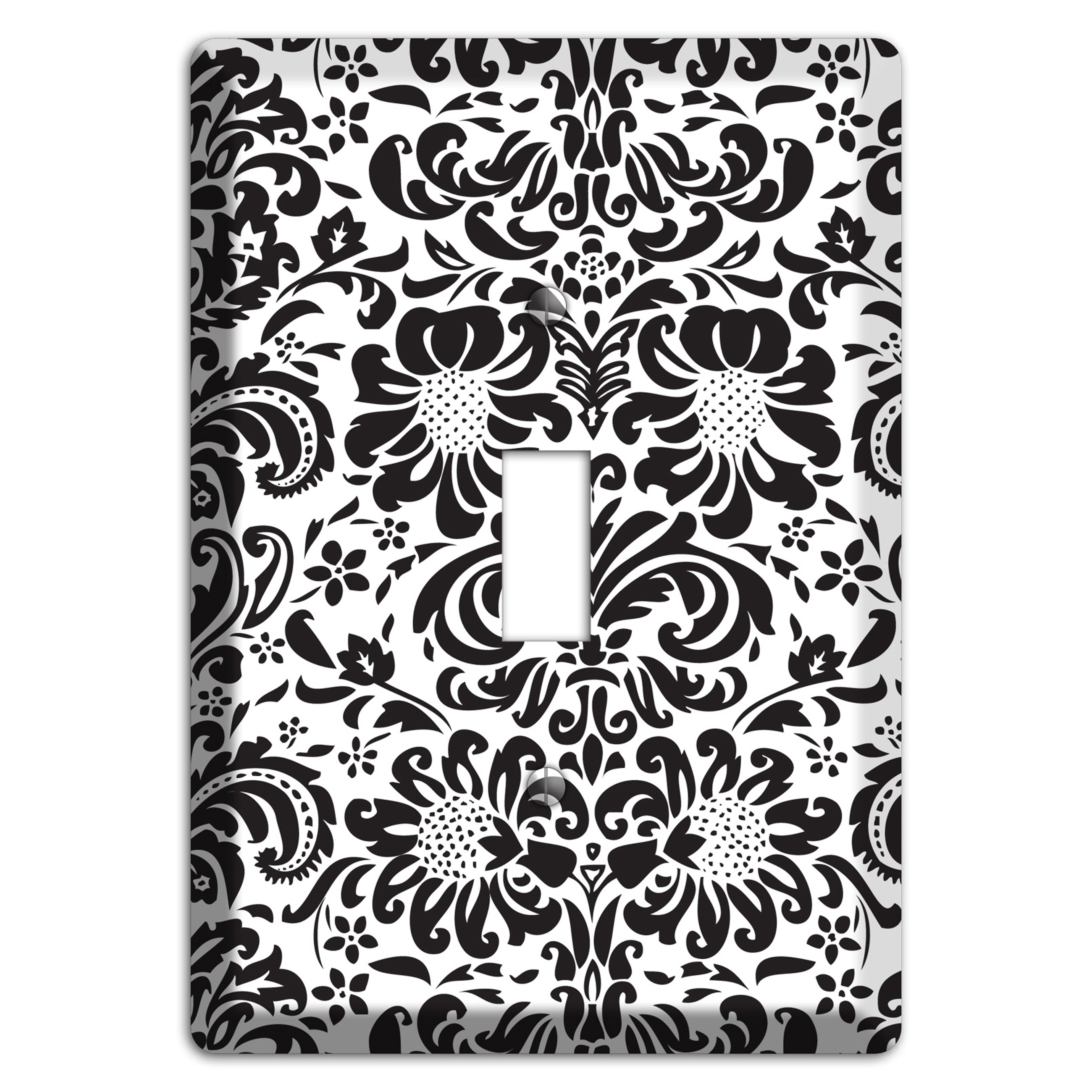 White with Black Toile Cover Plates