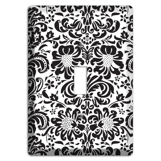 White with Black Toile Cover Plates