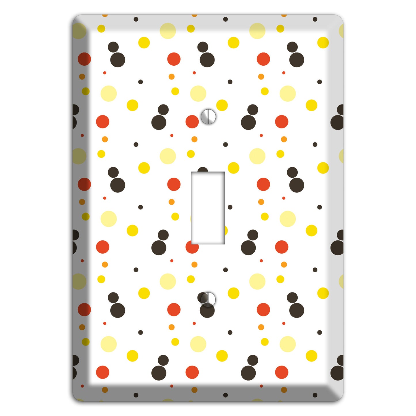 White With Black Maroon Olive Tiny Dots Cover Plates