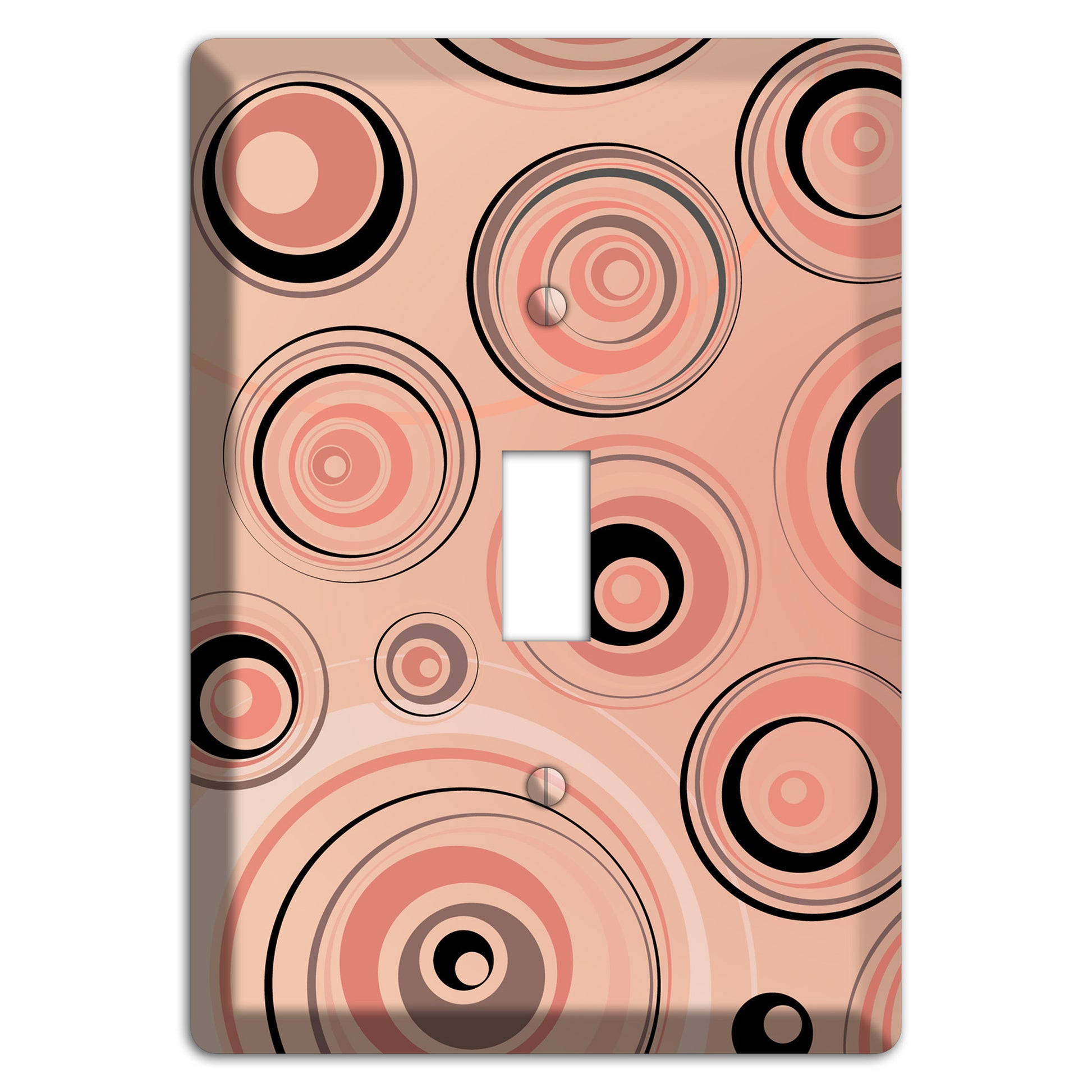 Salmon Circles Cover Plates