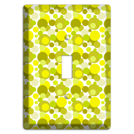 Multi Olive Bubble Dots Cover Plates