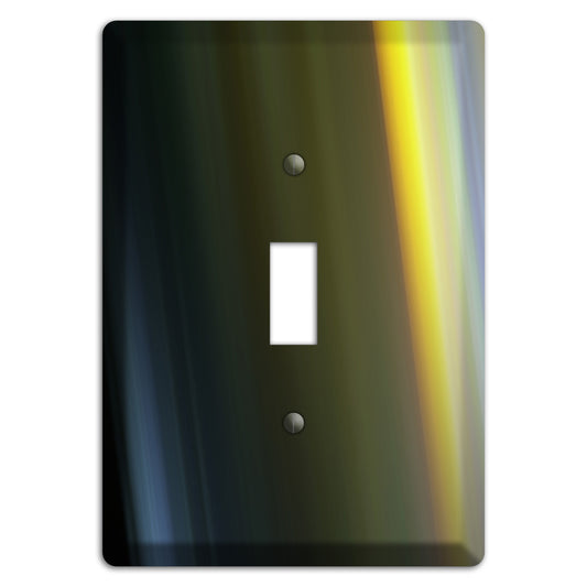 Black with Yellow Ray of Light Cover Plates