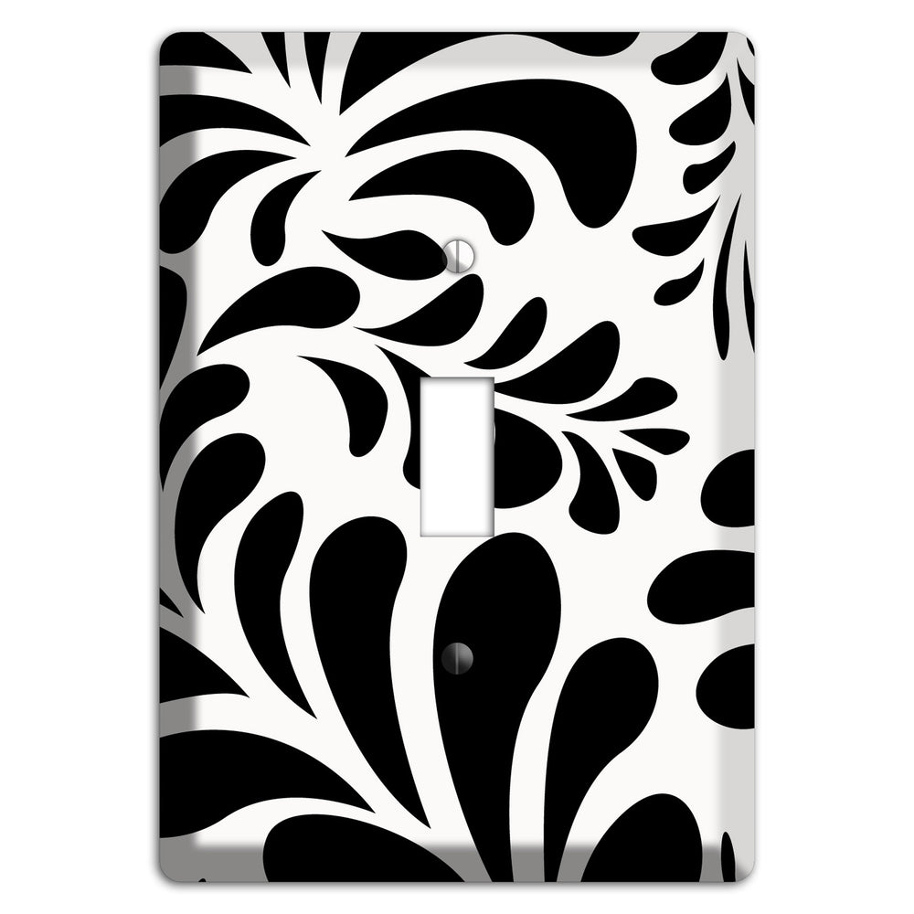 White with Black Herati Cover Plates