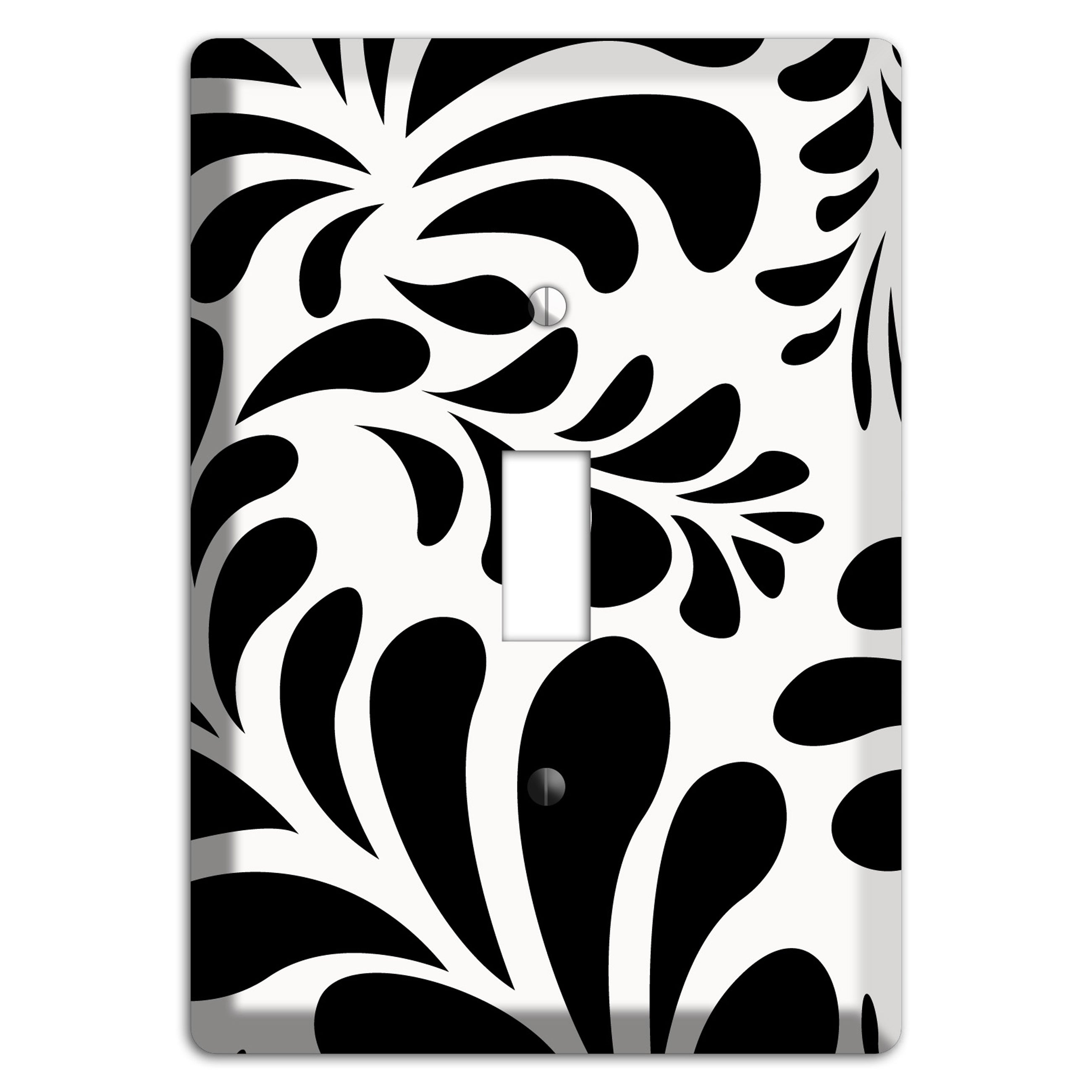 White with Black Herati Cover Plates