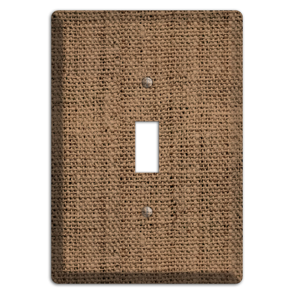 Beaver Burlap Cover Plates