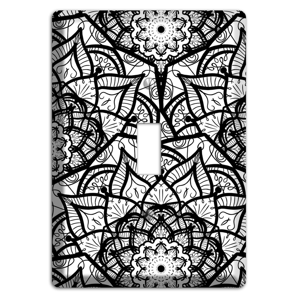 Mandala Black and White Style U Cover Plates Cover Plates