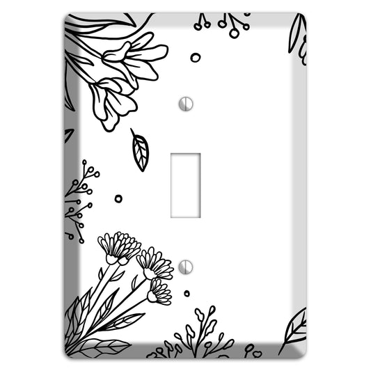 Hand-Drawn Floral 30 Cover Plates
