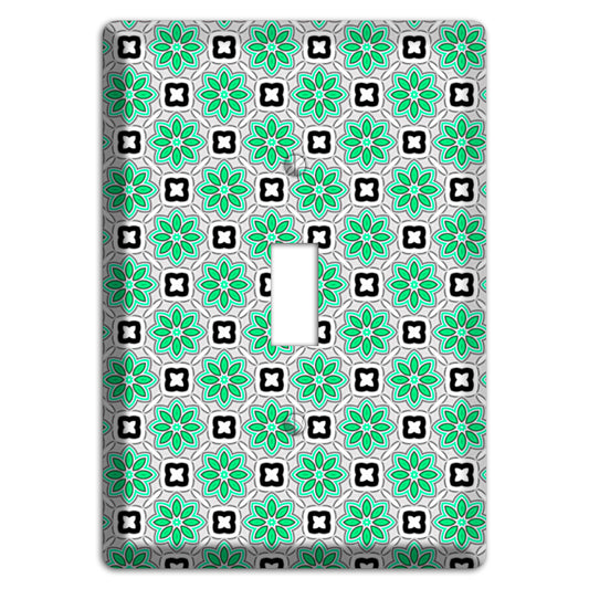Green and Black Foulard Cover Plates
