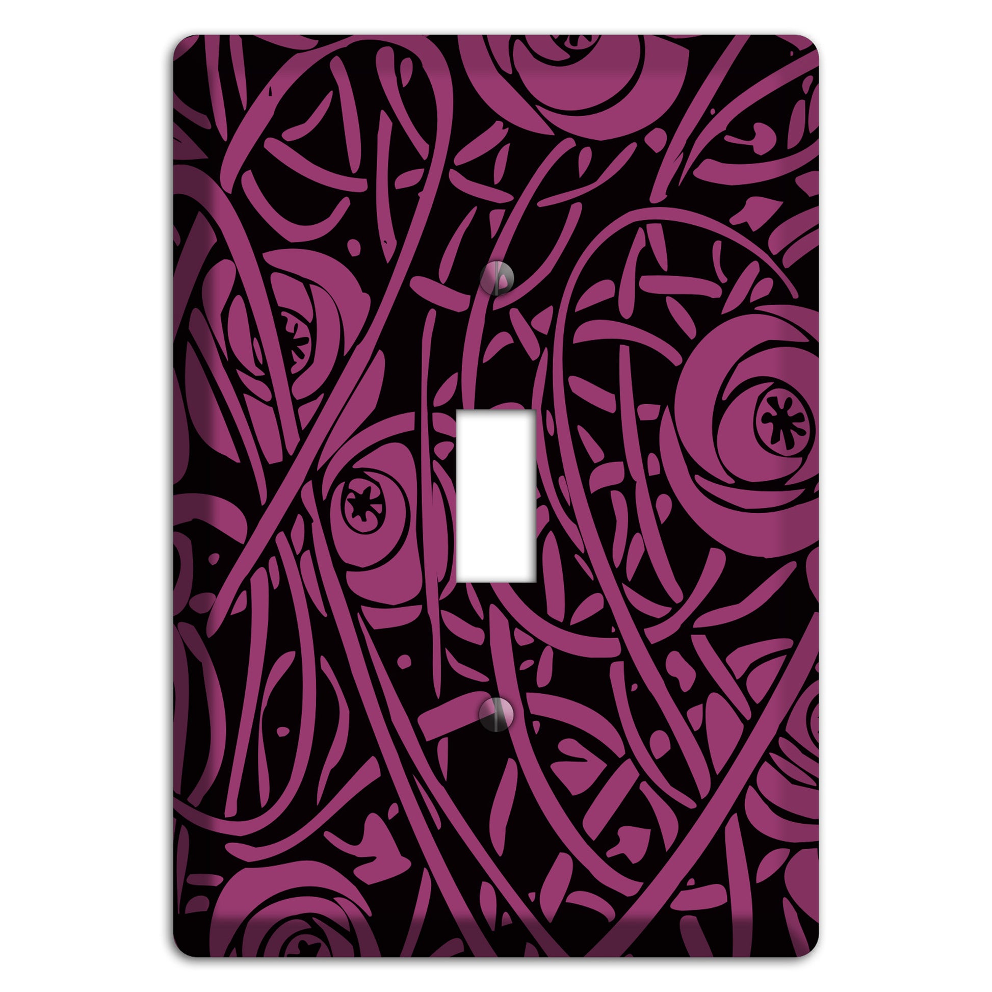 Fuschia Deco Floral Cover Plates