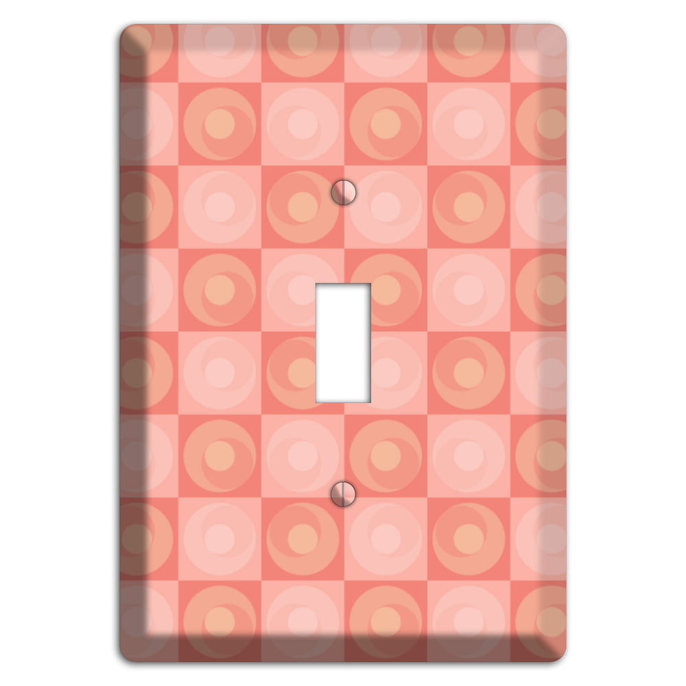 Pink Tiled Circles Cover Plates