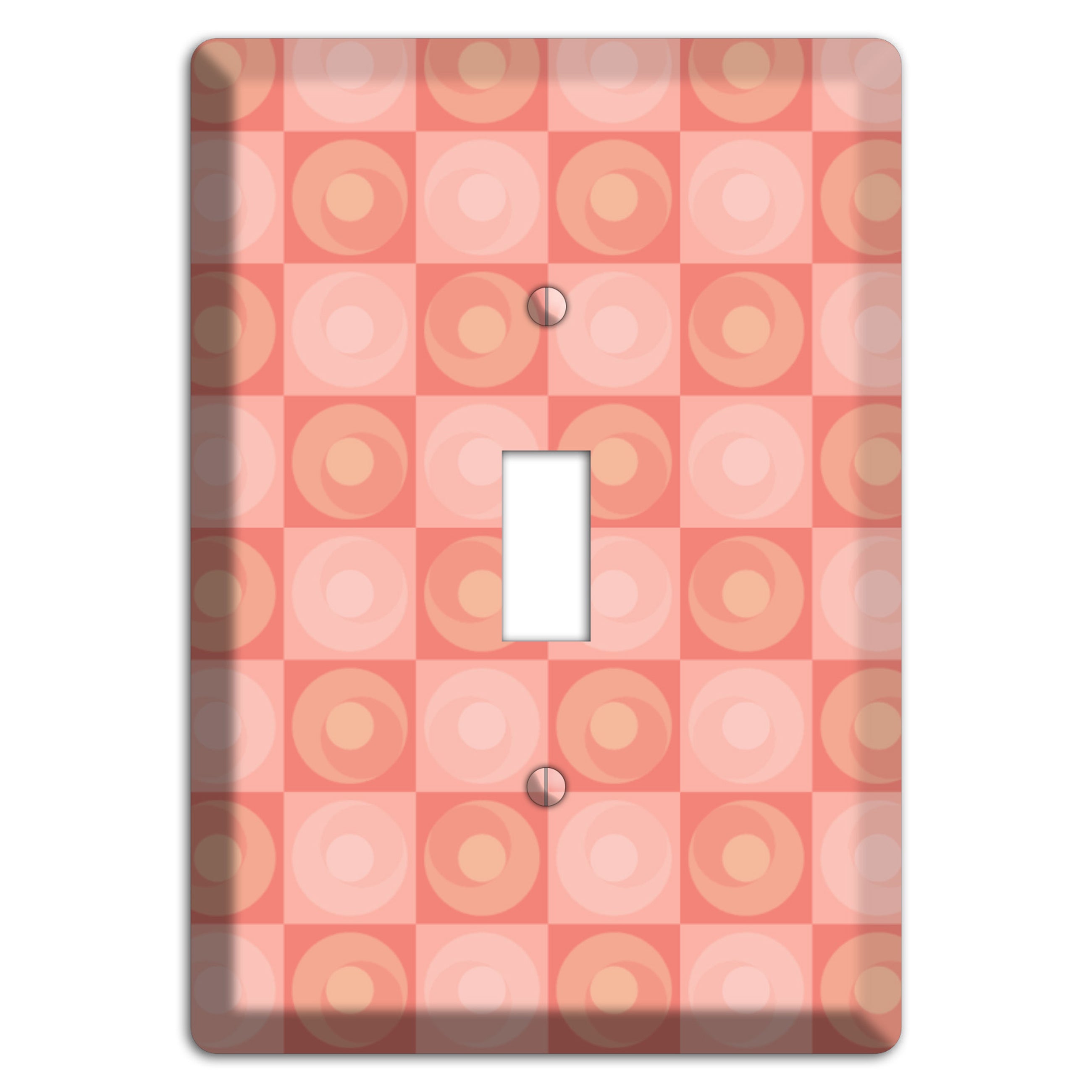 Pink Tiled Circles Cover Plates