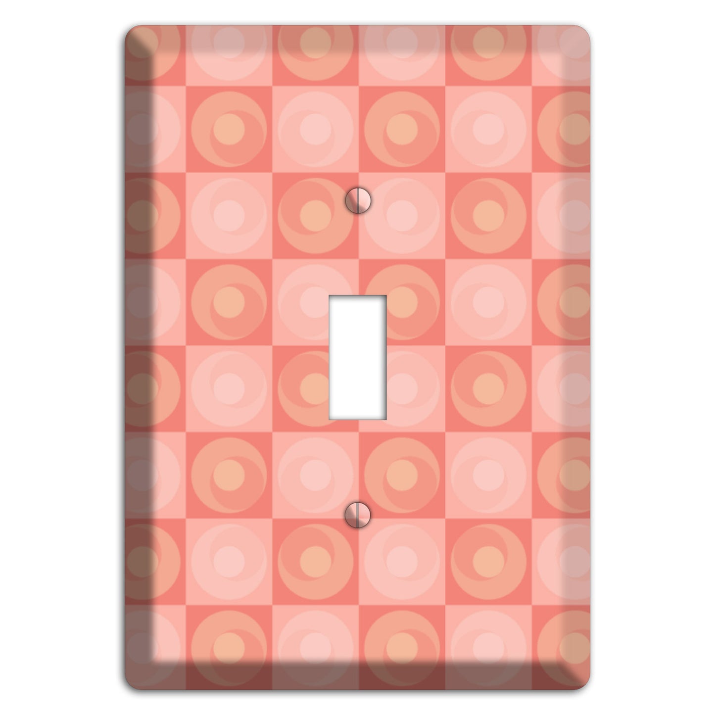Pink Tiled Circles Cover Plates