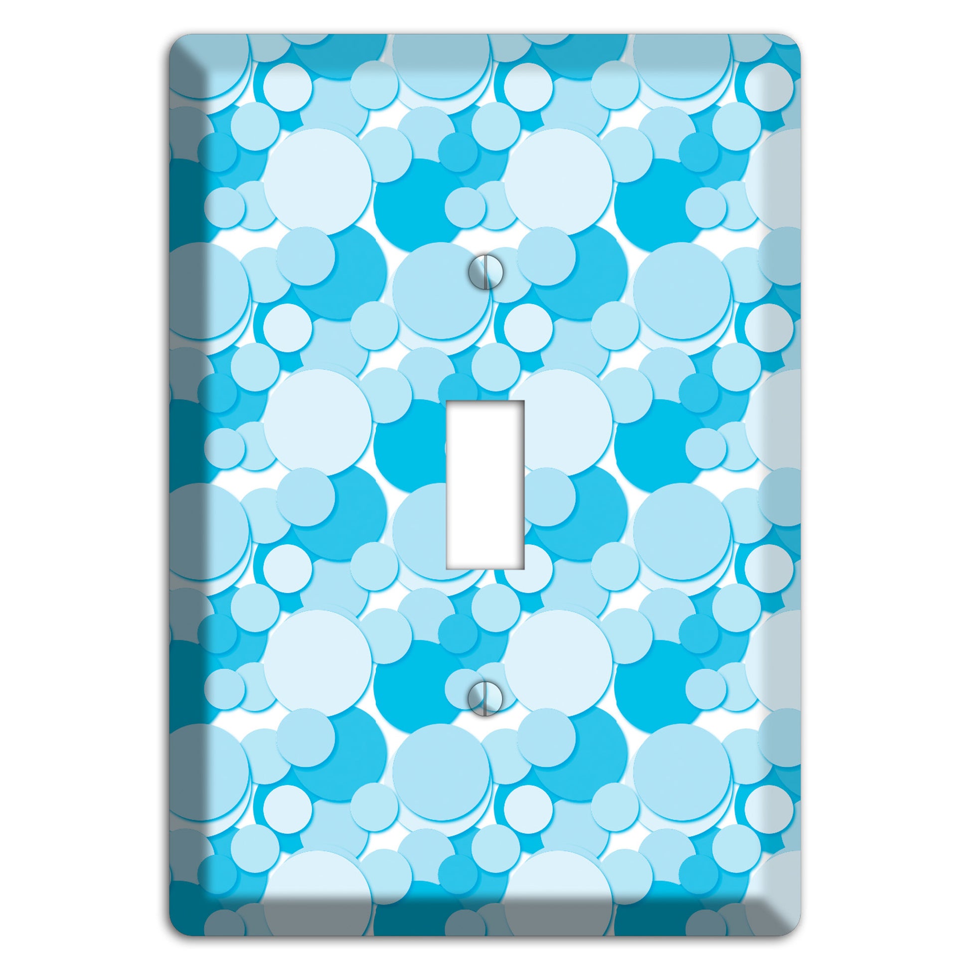 Multi Blue Bubble Dots Cover Plates