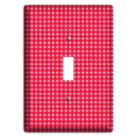 Red with White Motif Cover Plates