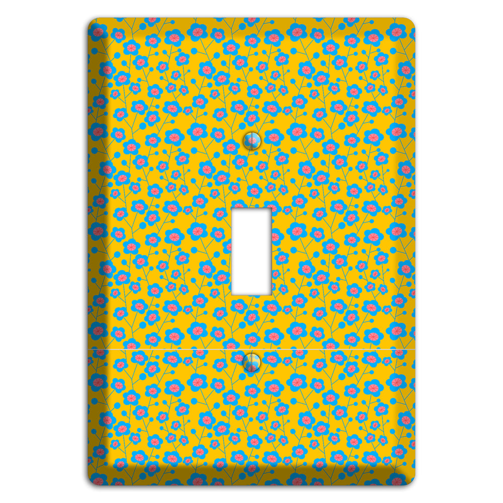 Yellow Blue Pink Calico Cover Plates