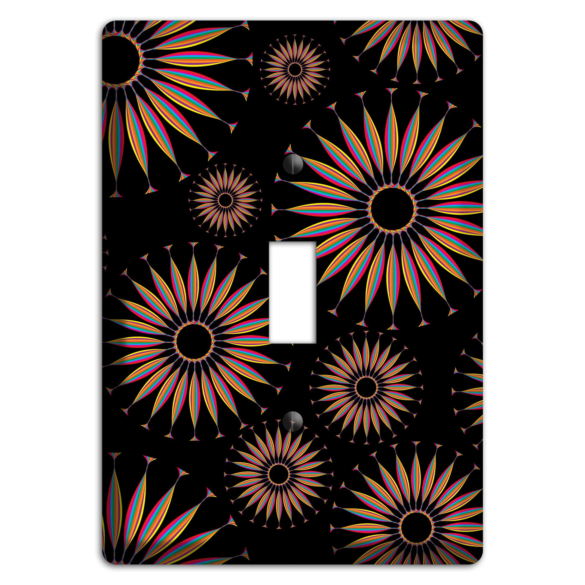 Black with Multi Suzani Cover Plates