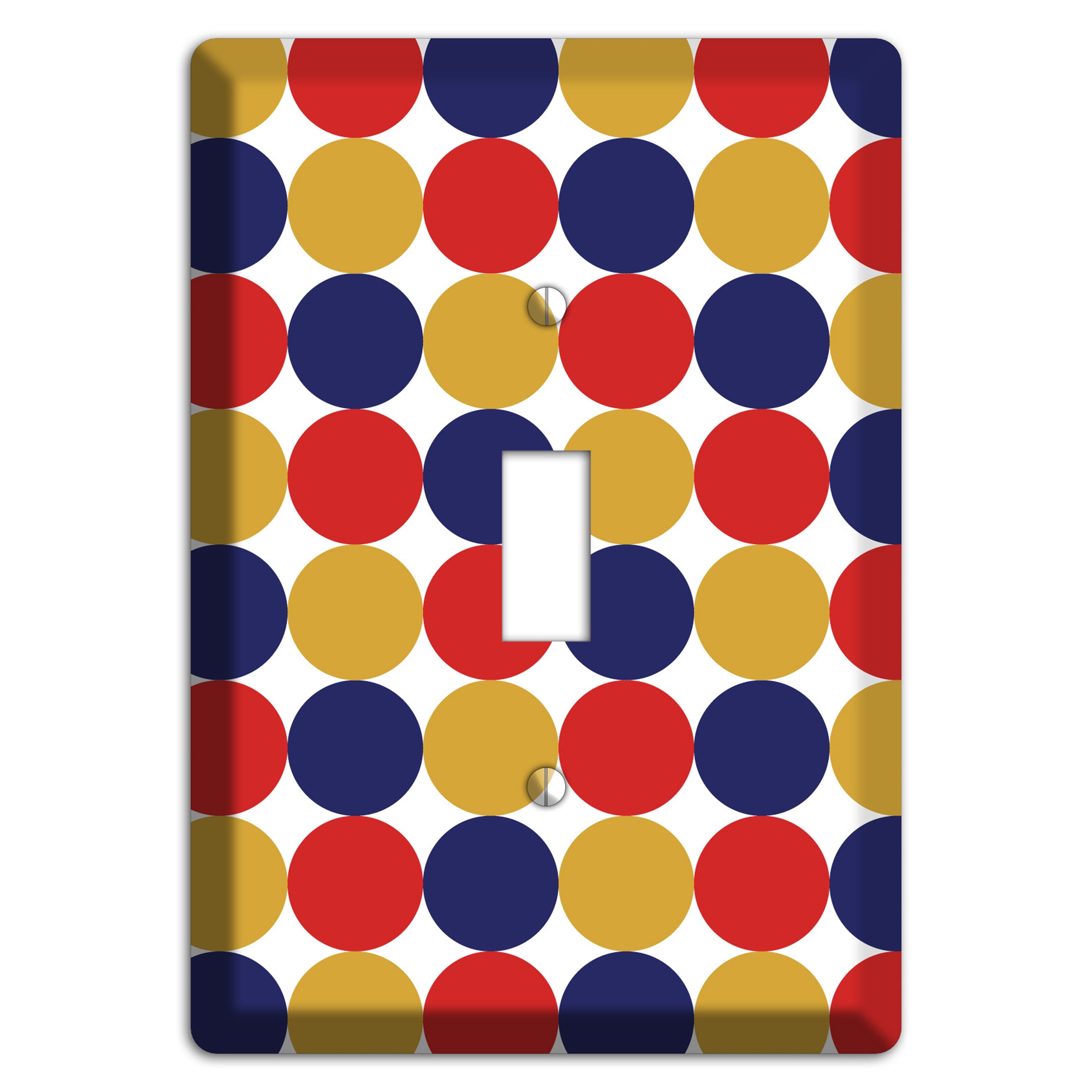 Mustard Red Purple Tiled Dots Cover Plates