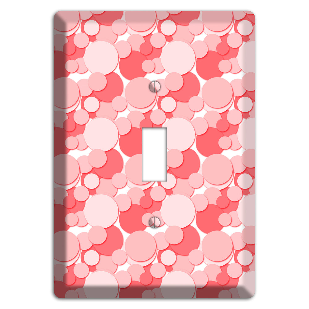 Multi Pink Bubble Dots Cover Plates