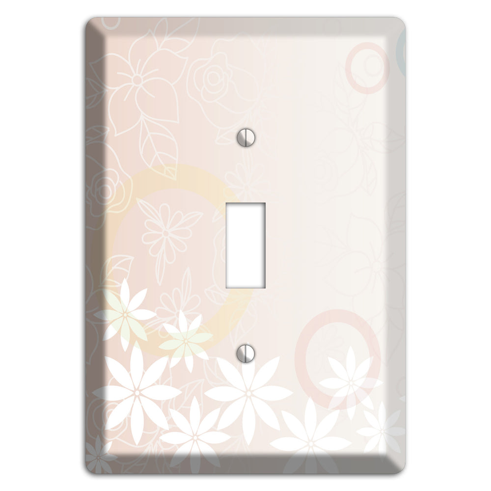 Mauve Floral Cover Plates