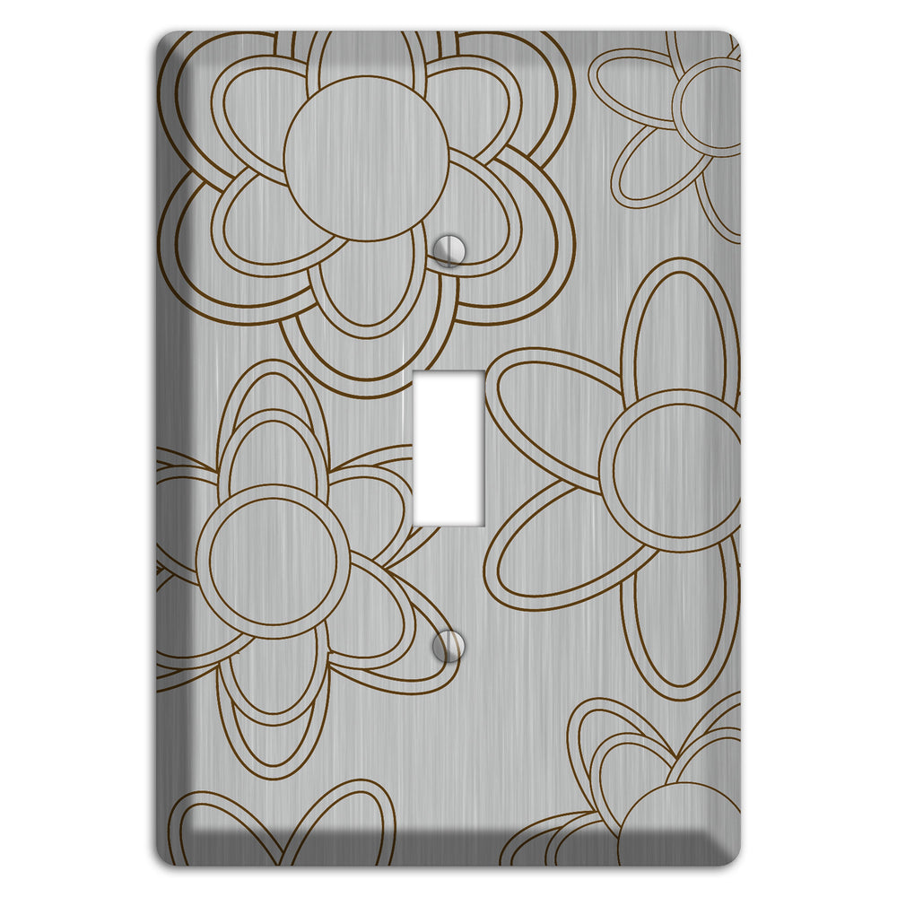 Retro Floral Contour Stainless Steel Cover Plates