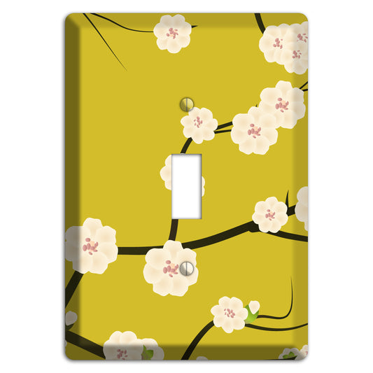 Yellow Chery Blossoms Cover Plates
