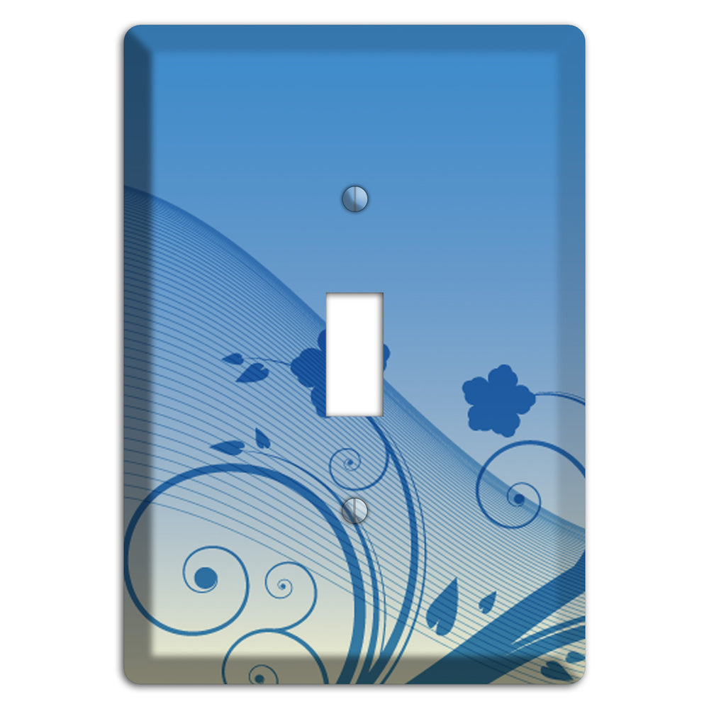 Blue Swirls Cover Plates