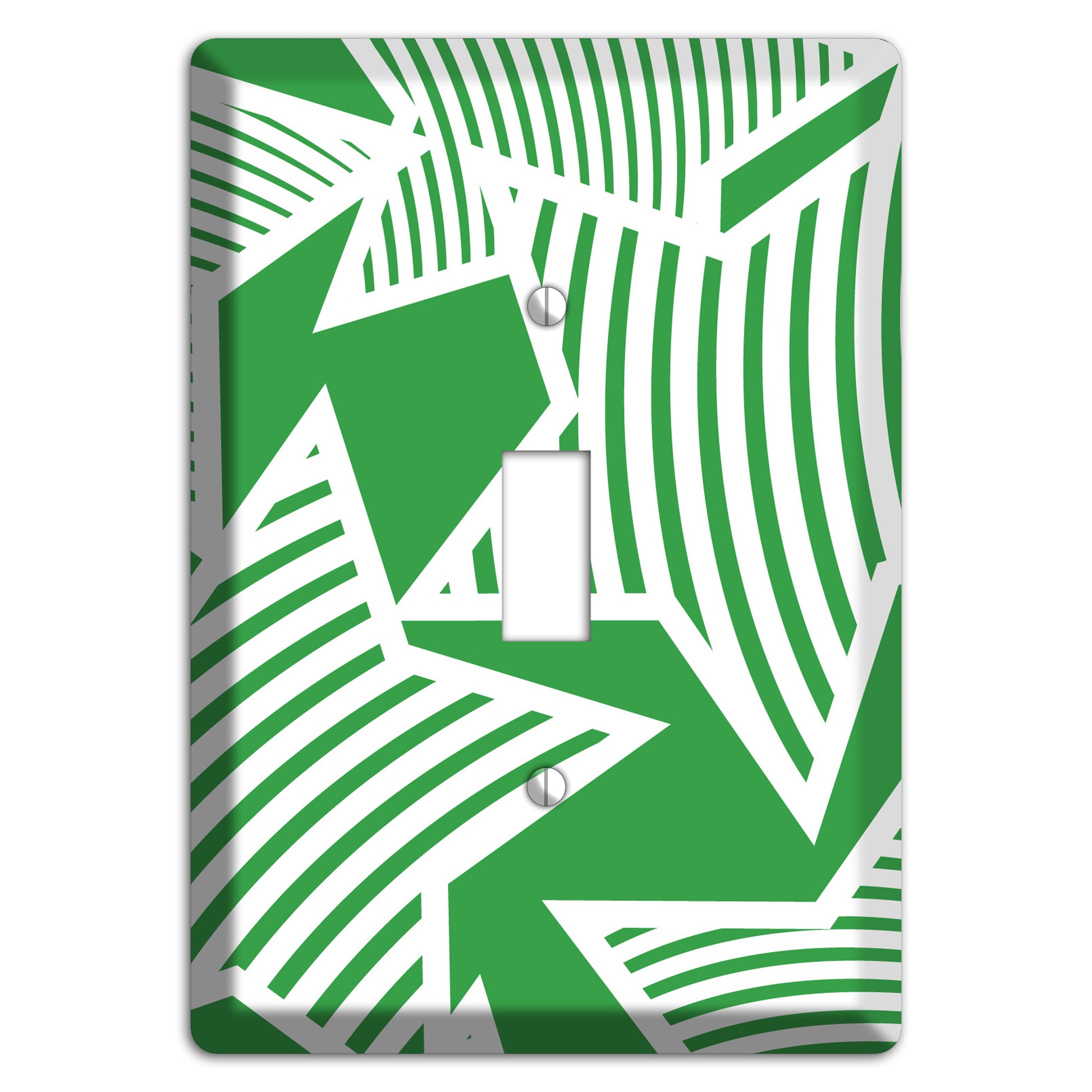 Green with Large White Stars Cover Plates