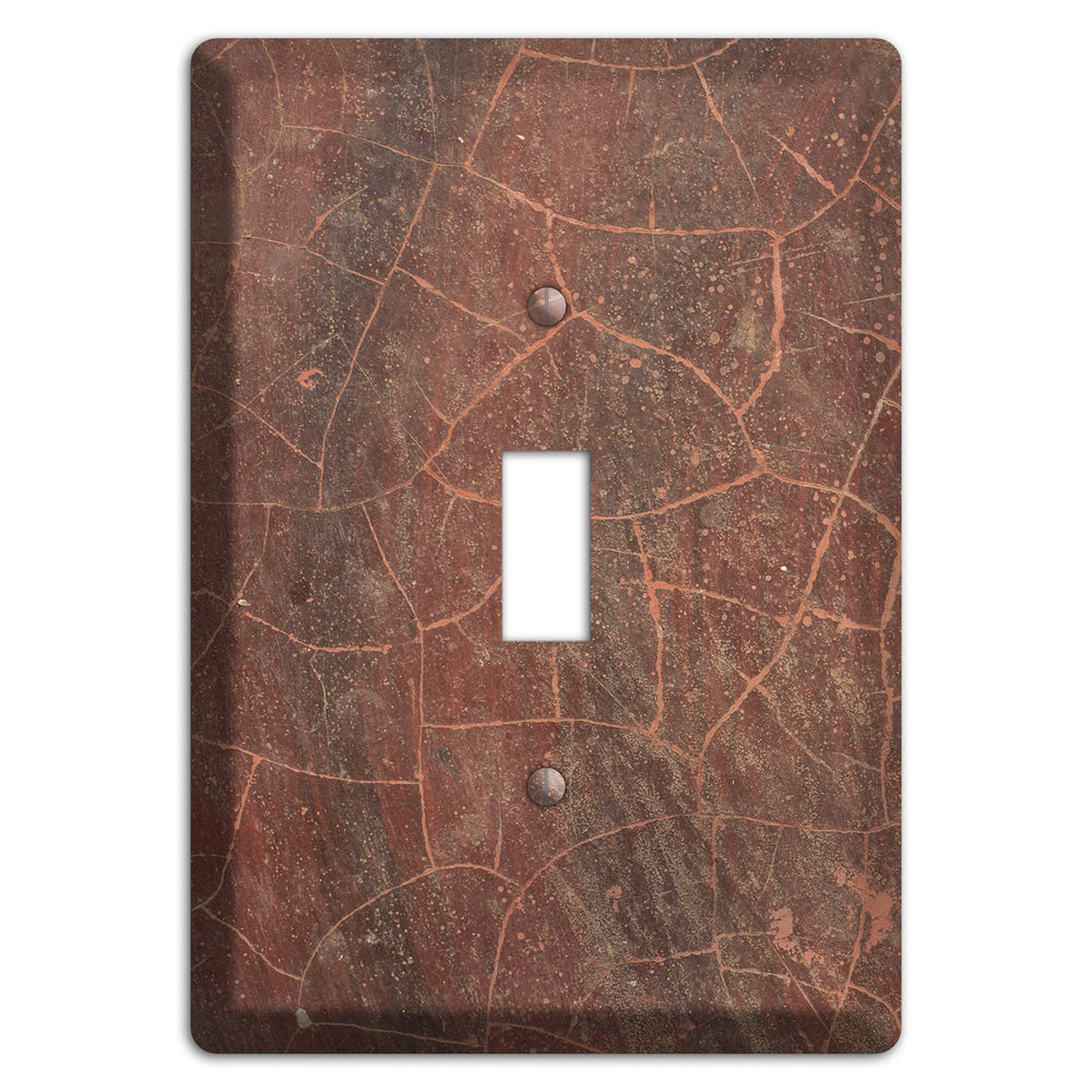 Maroon Cracked Concrete Cover Plates