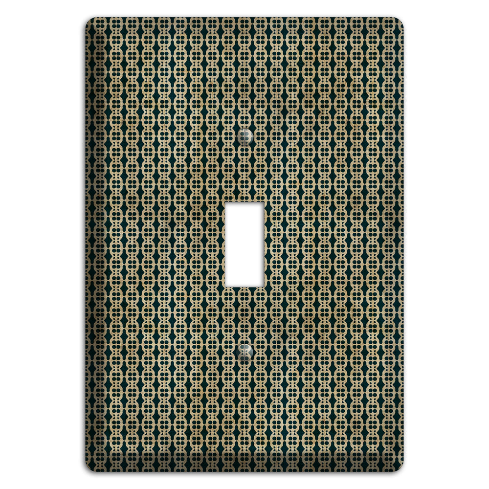 Dark Green Grunge Tiny Tiled Tapestry 3 Cover Plates