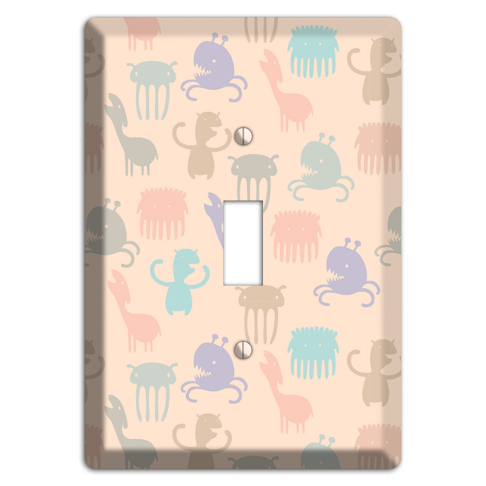 Green Grunge Floral Contour Cover Plates
