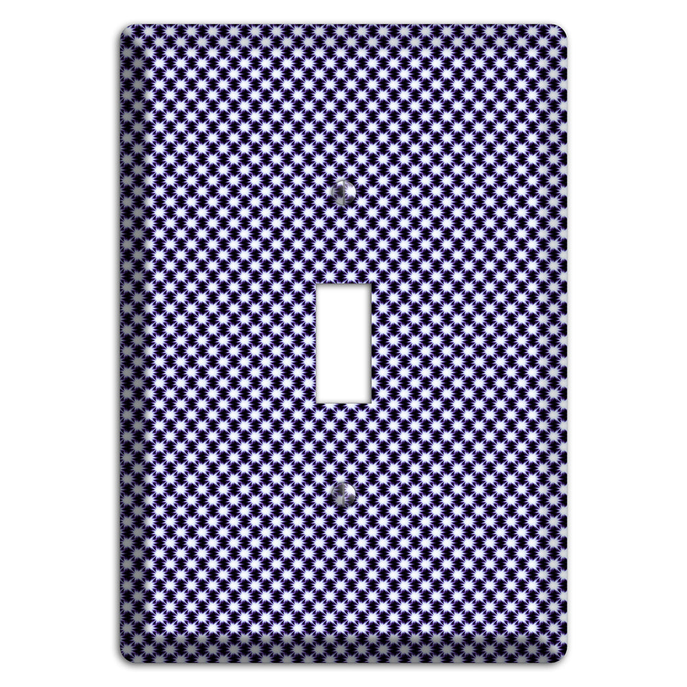 Black with White Aster Check Cover Plates