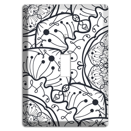 Mandala Black and White Style M Cover Plates Cover Plates
