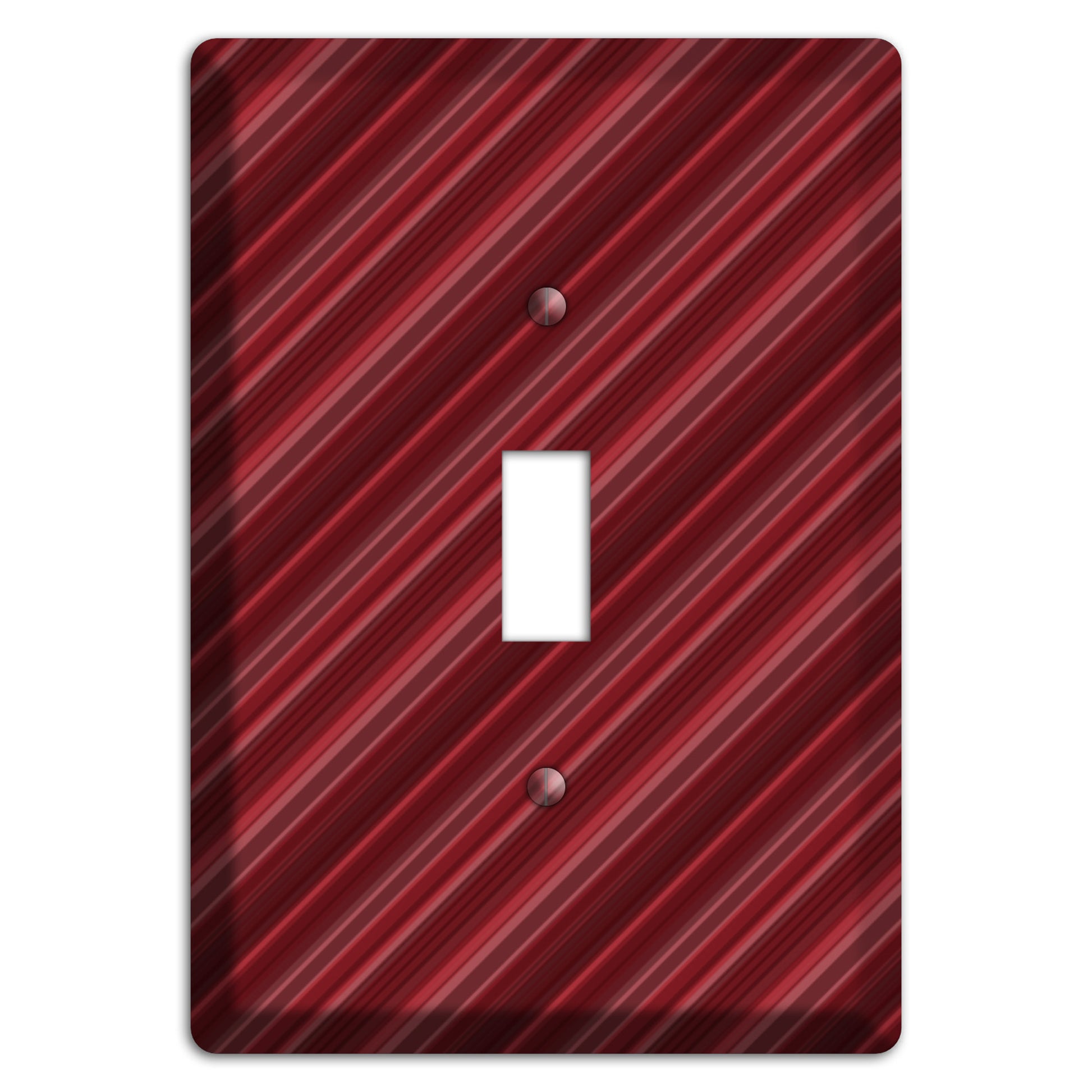 Burgundy Multi Angled Stripes Cover Plates