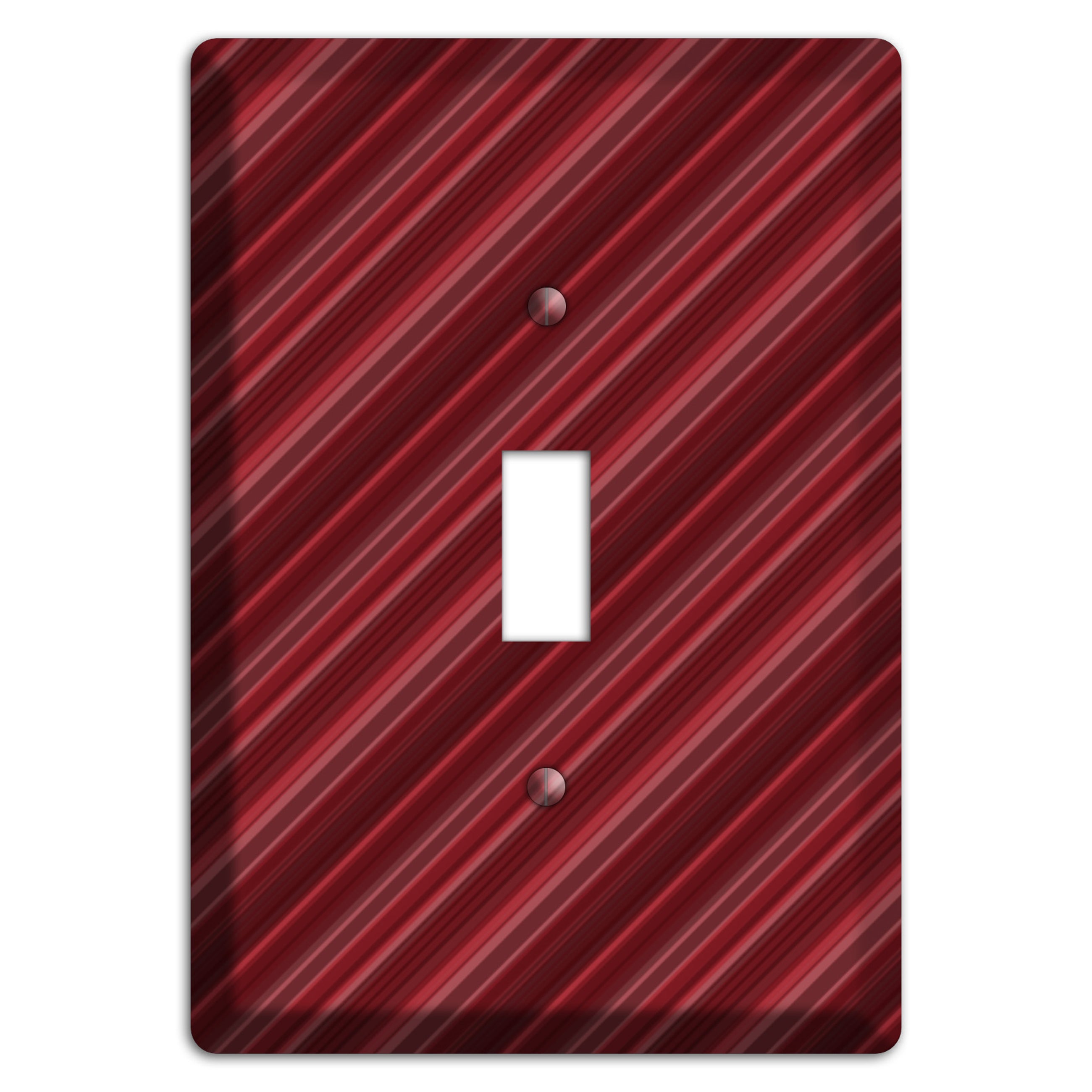 Burgundy Multi Angled Stripes Cover Plates