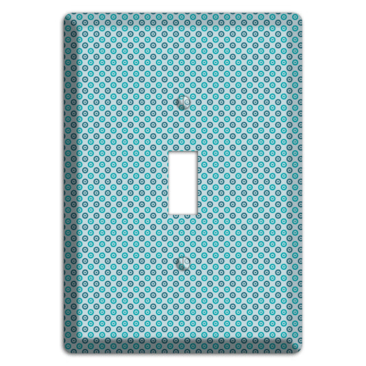 Turquoise and Blue Concentric Dots Cover Plates