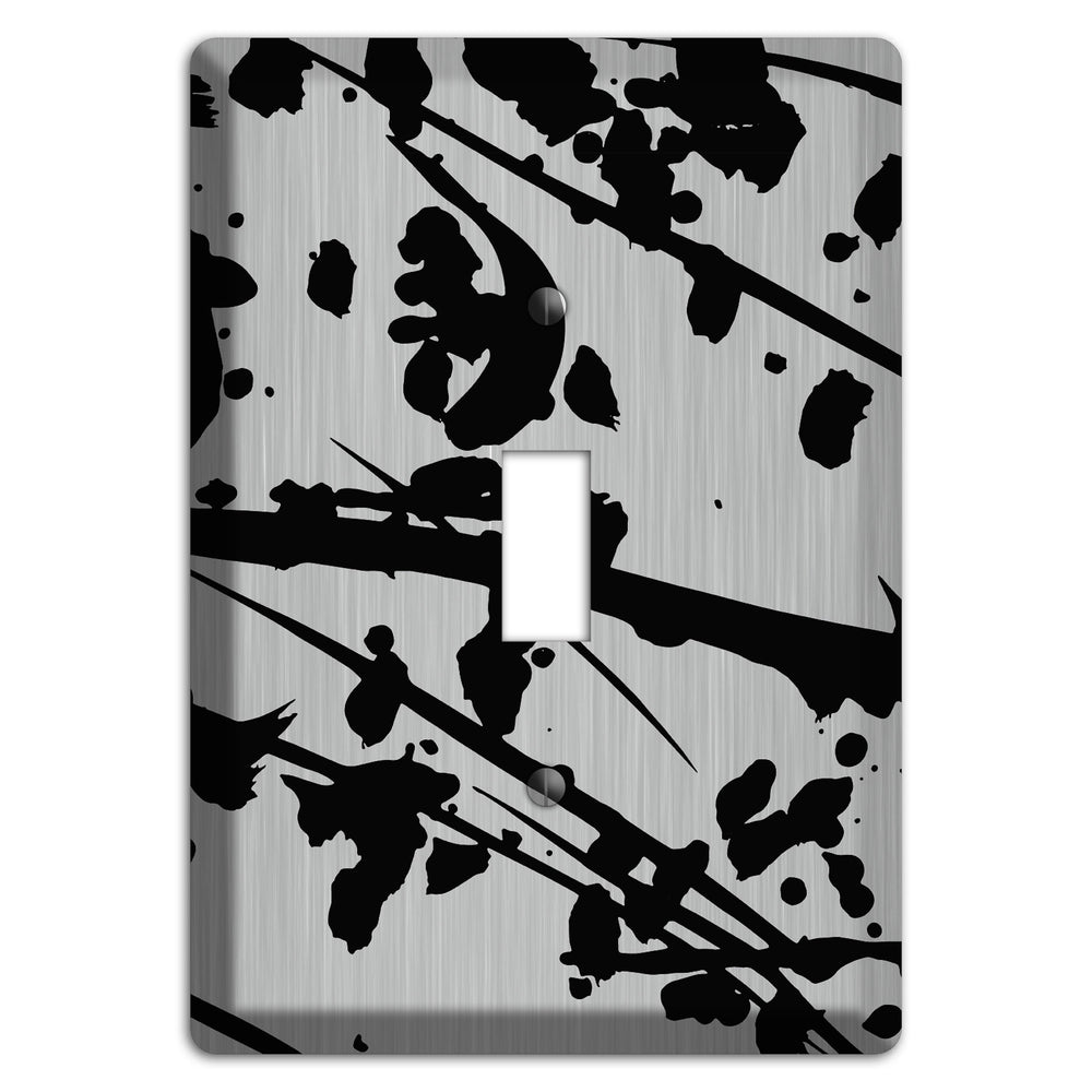 Ink Splash 6 Stainless Steel Cover Plates