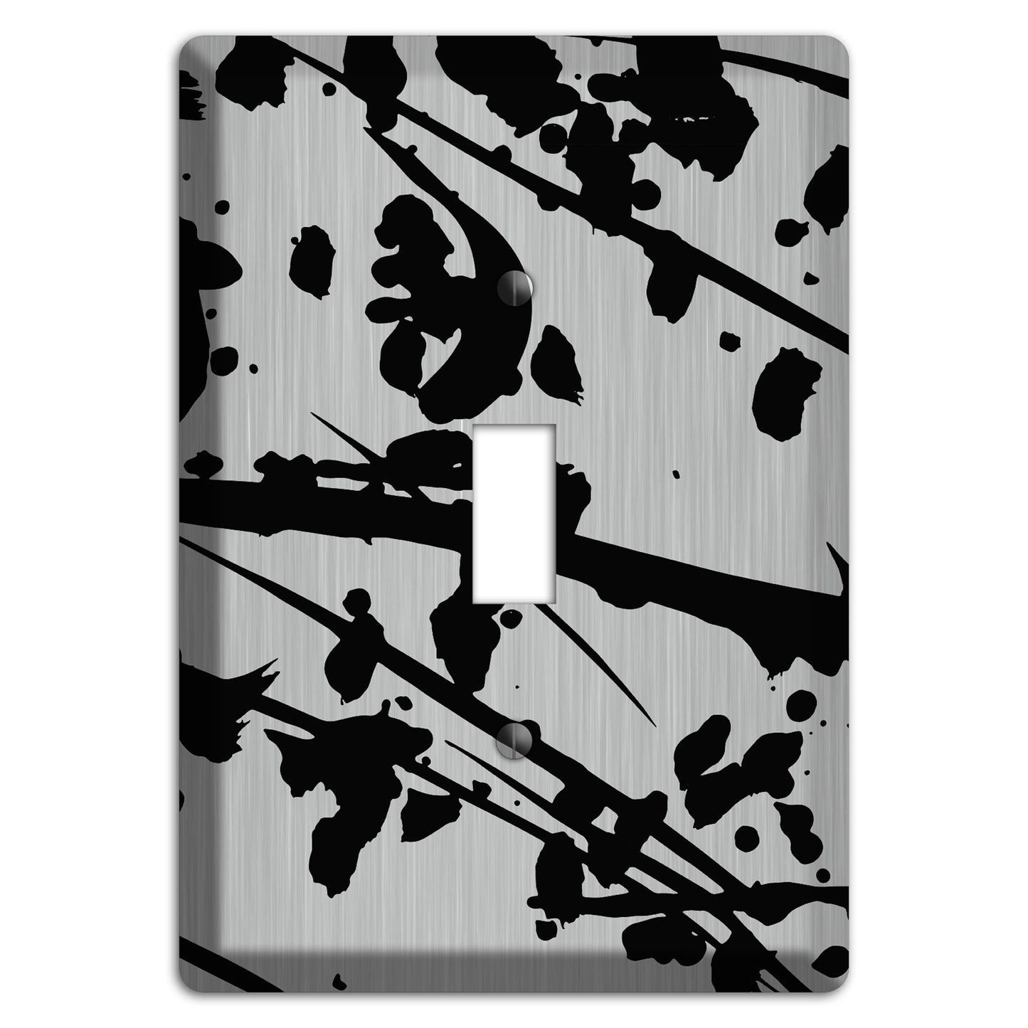 Ink Splash 6 Stainless Cover Plates