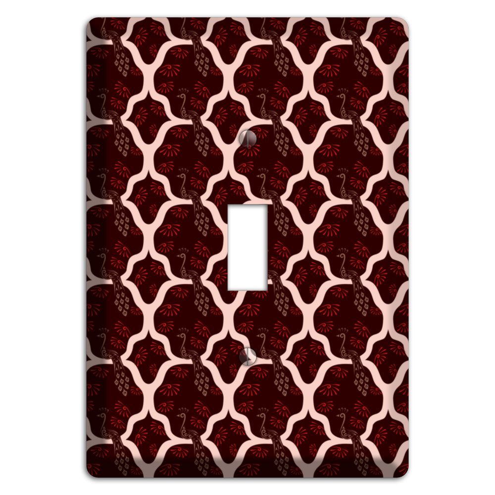 Dark Quatrefoil Peacock Cover Plates