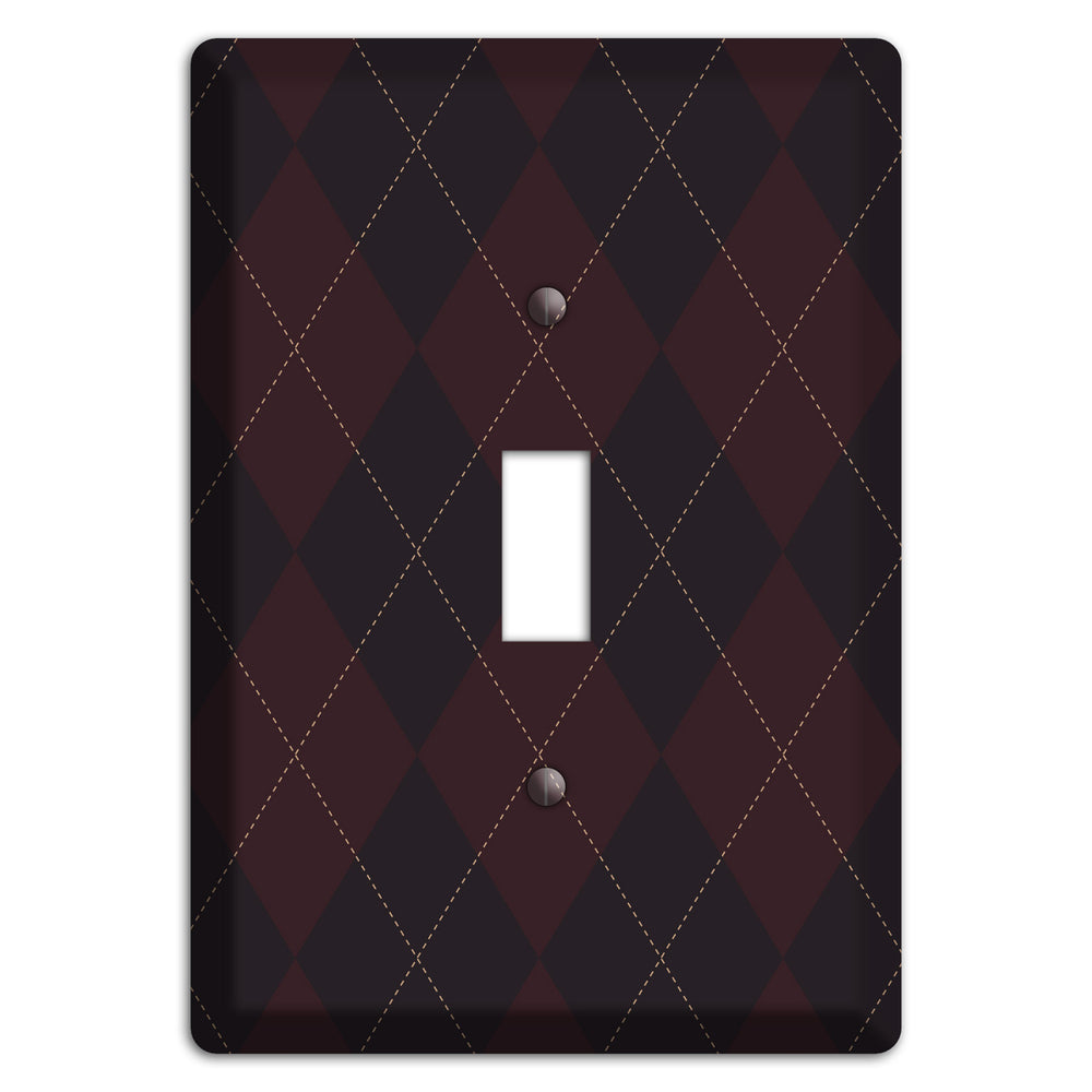 Black Argyle Cover Plates