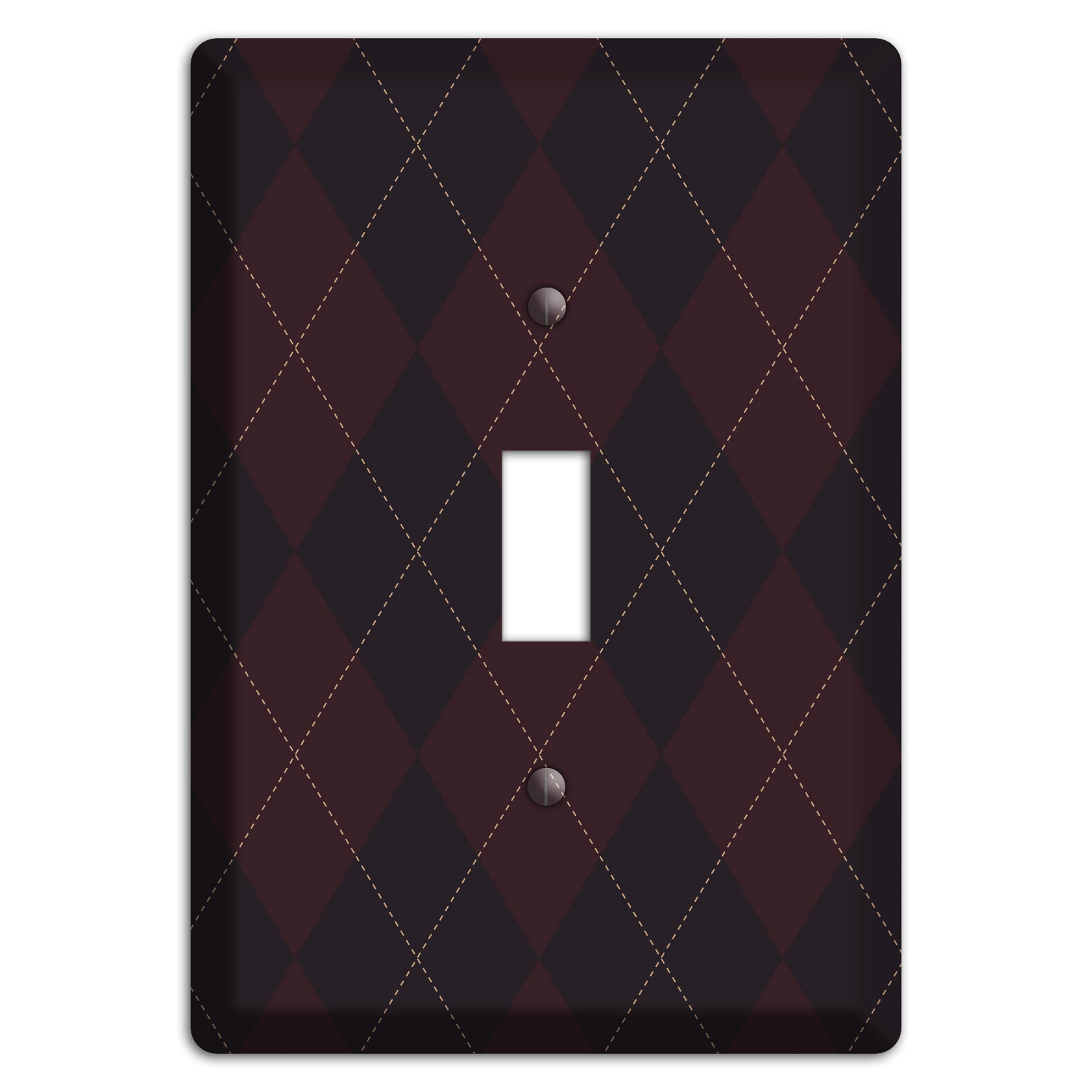 Black Argyle Cover Plates