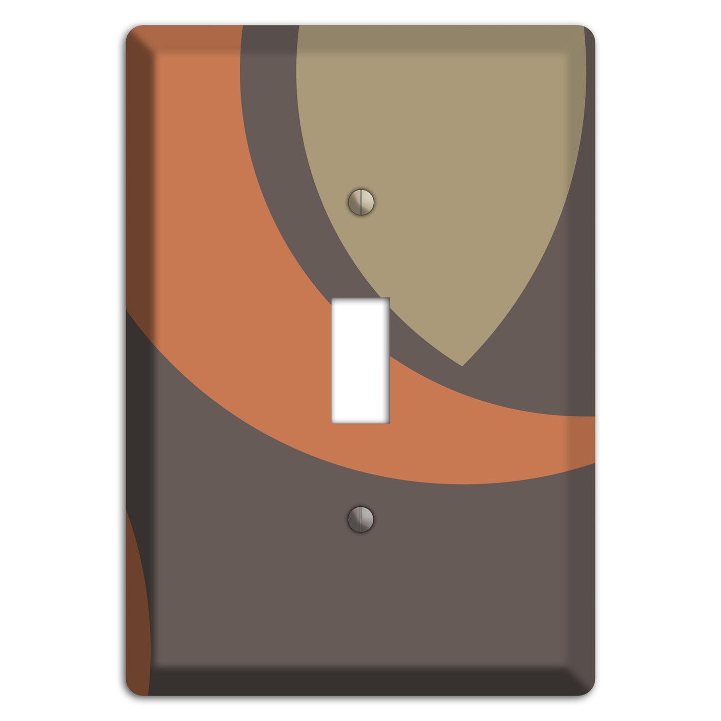 Grey Beige and Orange Abstract Cover Plates