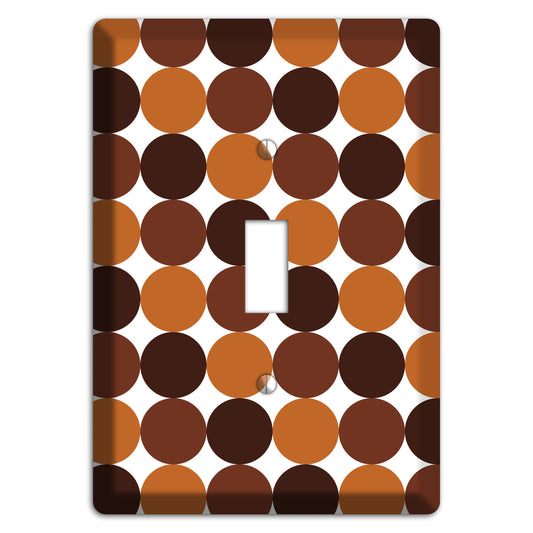 Multi Brown Tiled Dots Cover Plates