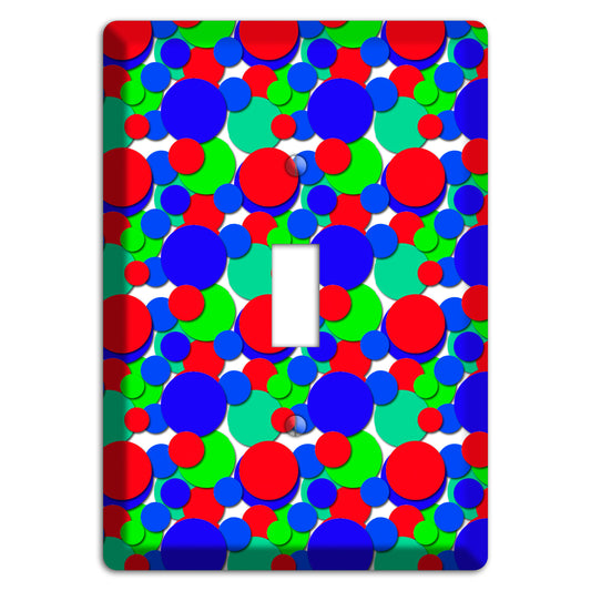 Red Blue Green Bubble Dots Cover Plates
