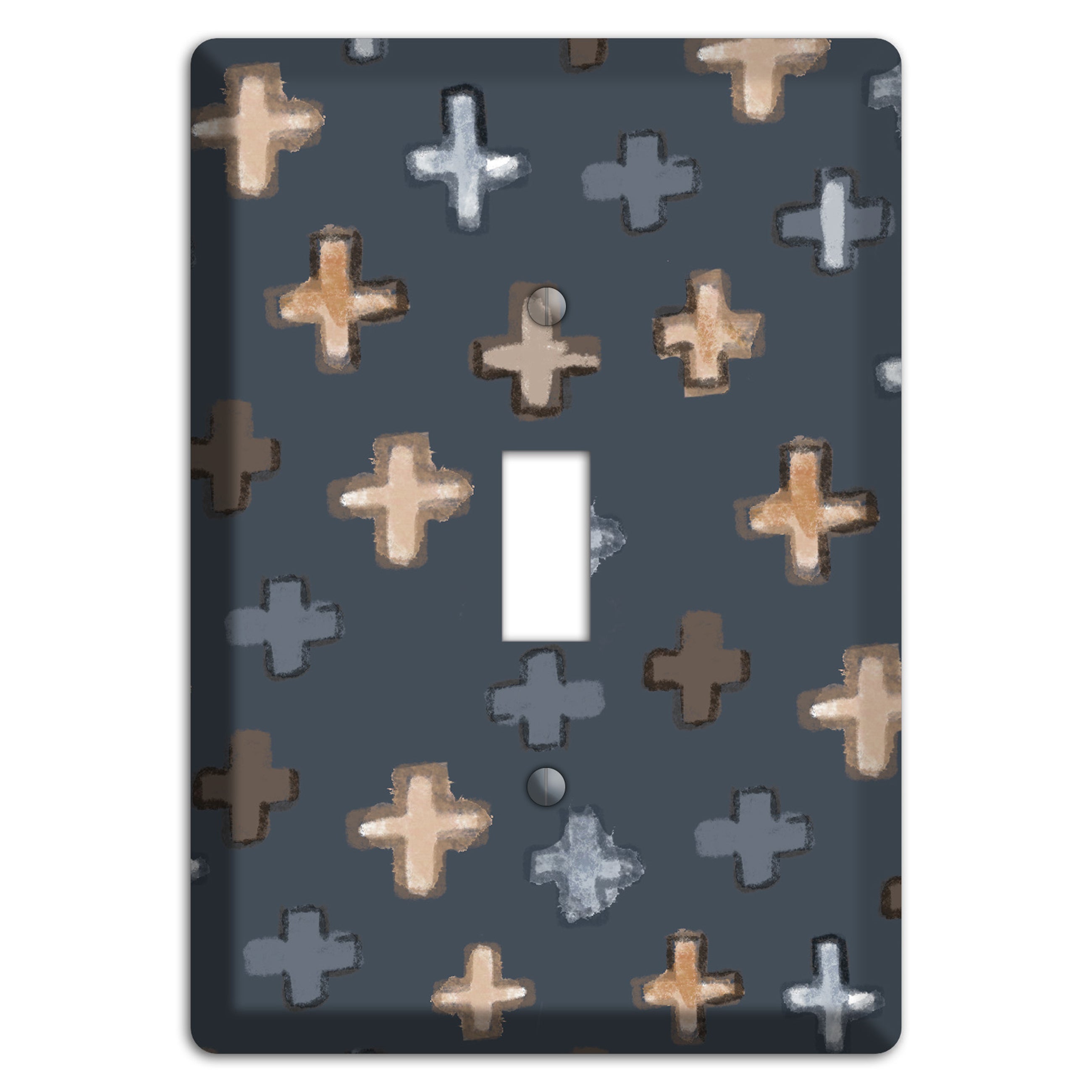 Navy Plus Signs Cover Plates