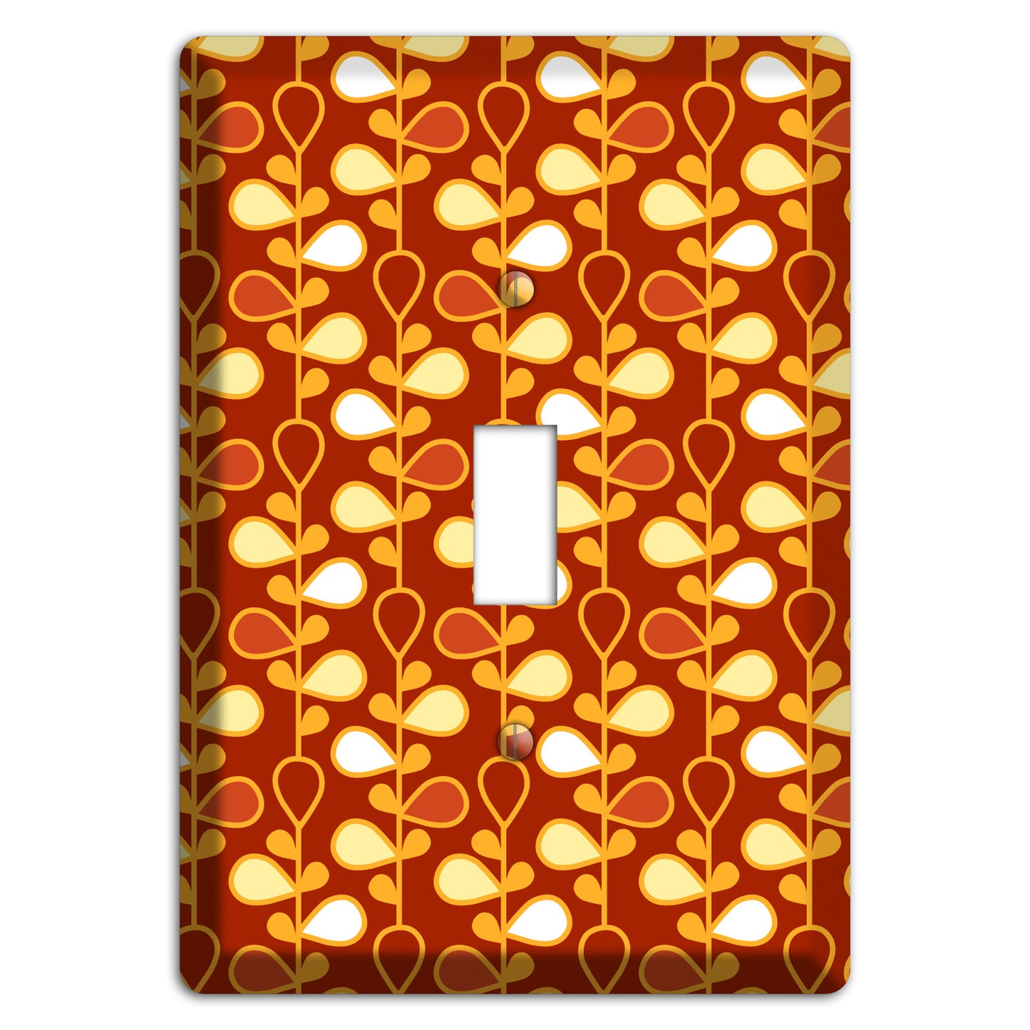Red with Orange and Yellow Drop and Vine Cover Plates