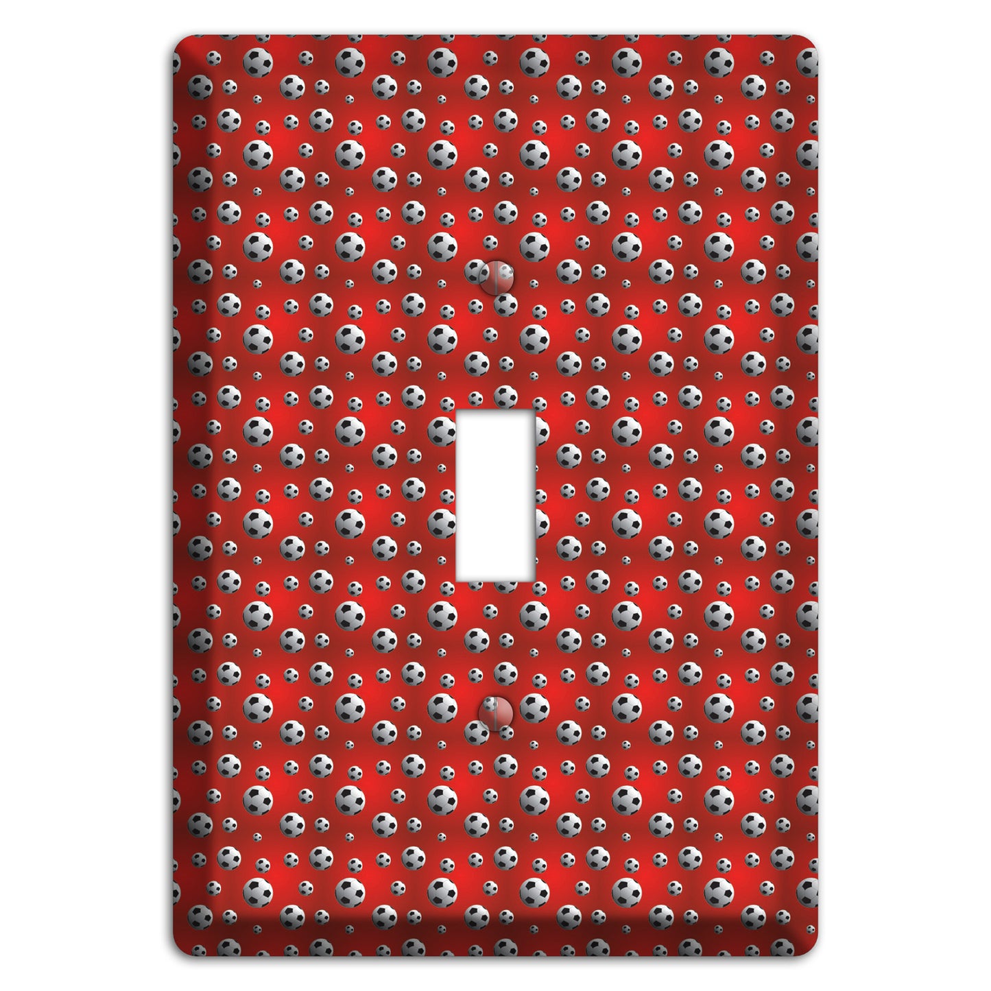 Red with Soccer Balls Cover Plates