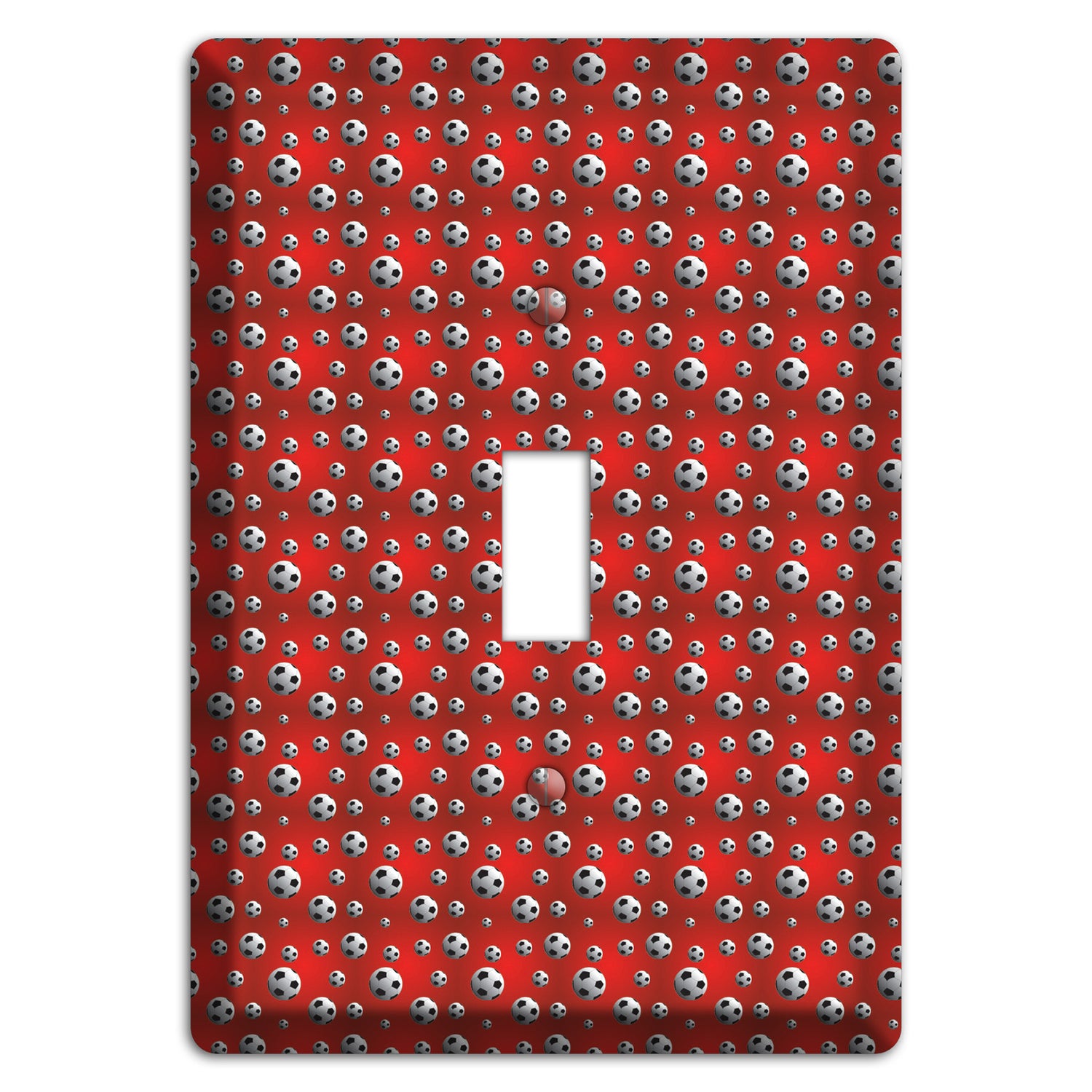 Red with Soccer Balls Cover Plates